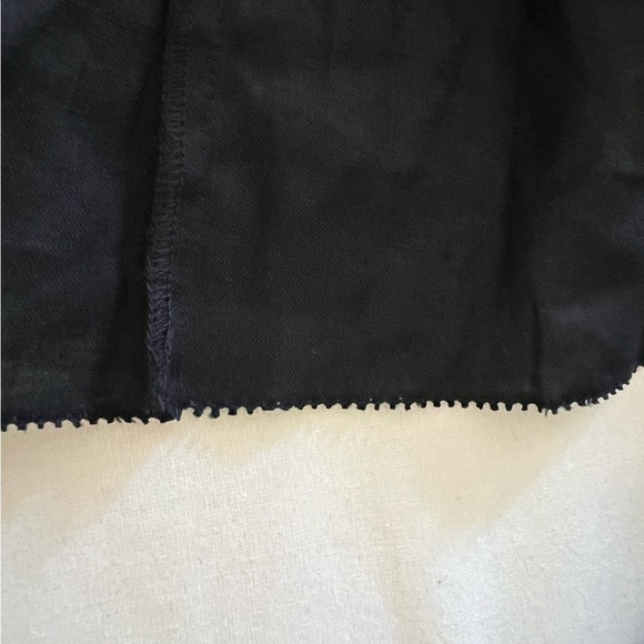 Quince 100% European Linen Smocked Mini Dress in Black - Picture 10 of 16